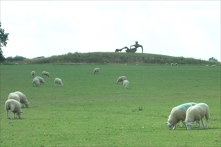 sculpture and sheep